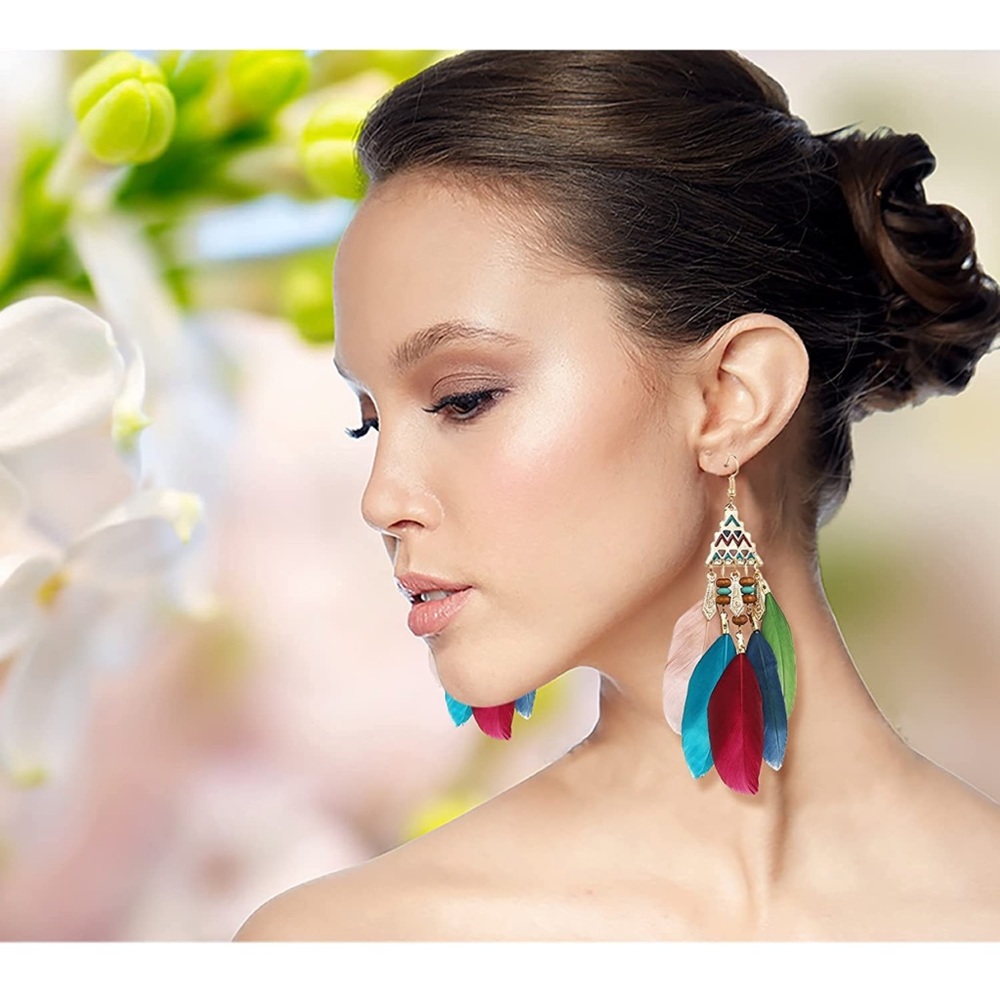 Boho Feather Beautiful Earrings